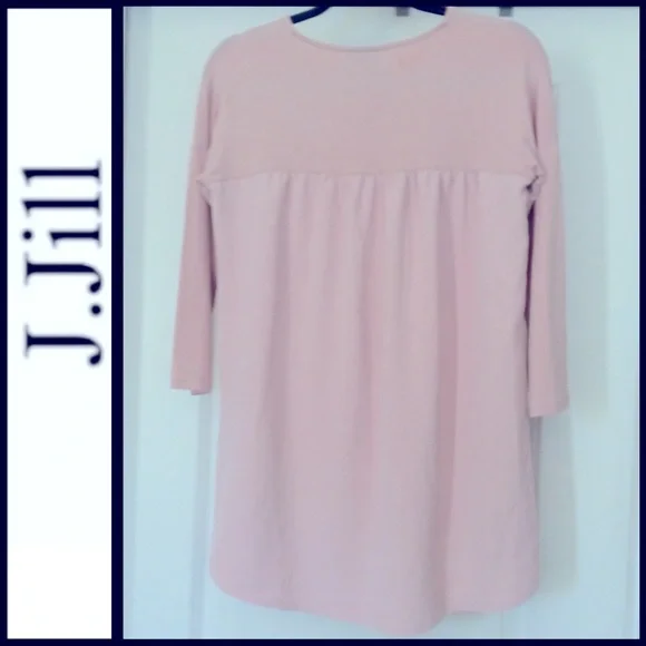 NWT J.Jill Mixed-Media A-Line Tunic in Rosewater - Picture 4 of 4